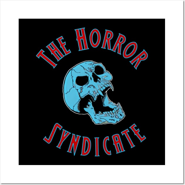 The Horror Syndicate Blue Logo Wall Art by TheHorrorSyndicate3